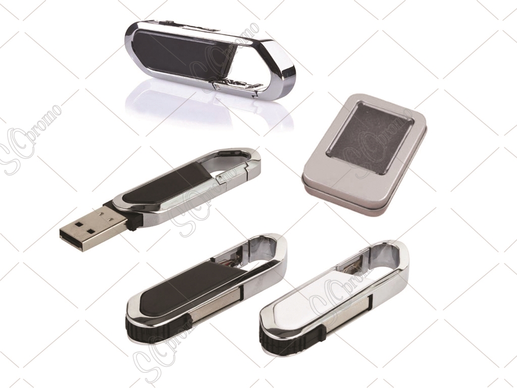 Metal & Plastic Keychain Usb Flash