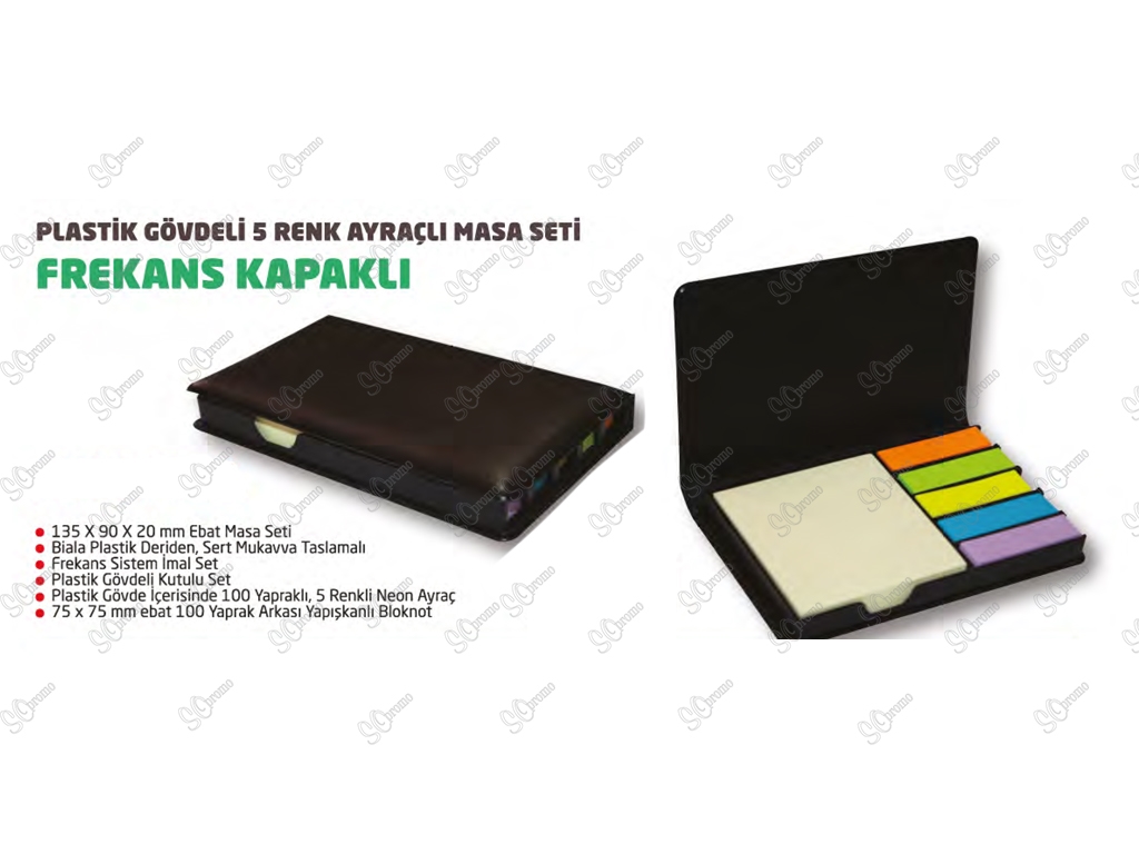 Plastik Gövdeli 5 Renk Ayraçlı Masa Seti