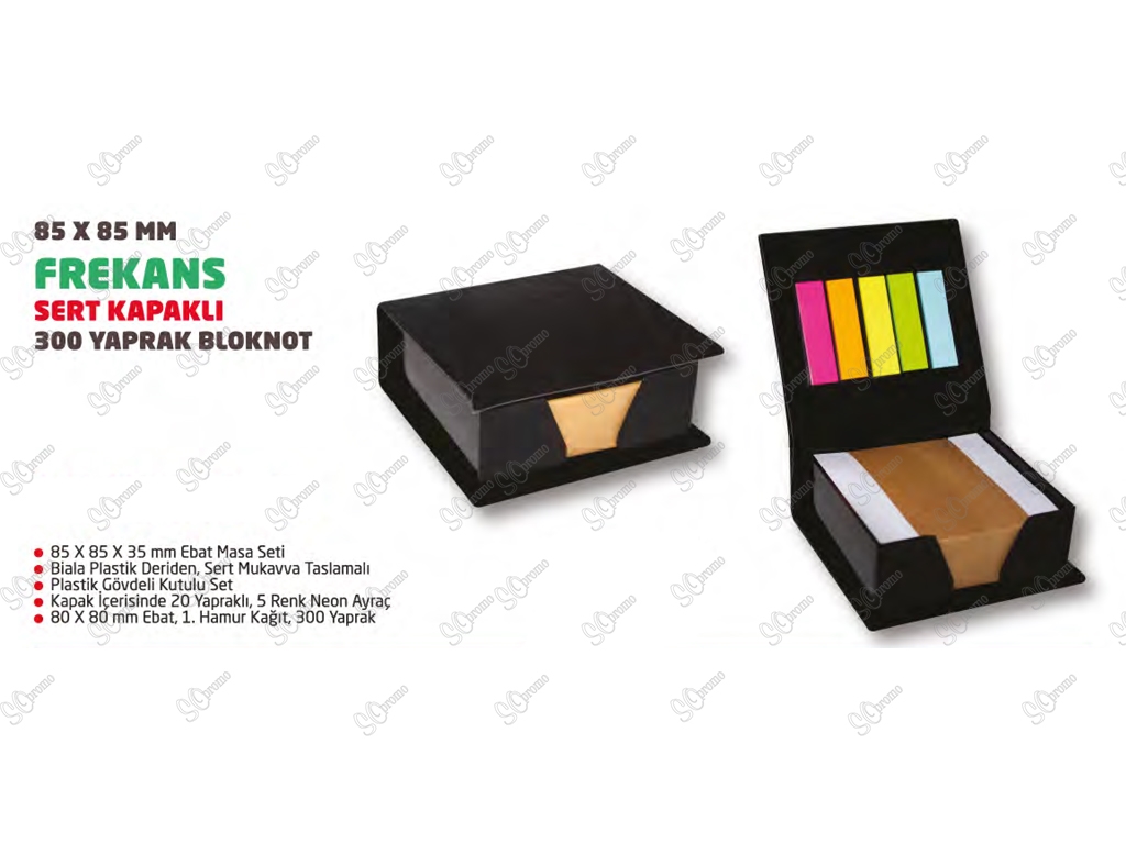 Frekans Sert Kapaklı Bloknot